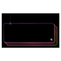 Podložka pod myš látková černá, MP-GAMELED-L, USB, RGB podsvícení, herní, 300x800mm