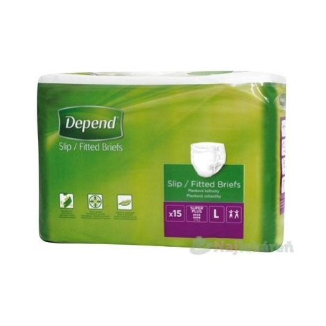 DEPEND SLIP SUPER PLUS L, priedušné plienkové nohavičky, boky 120-150cm, 15 ks