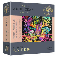 Trefl Drevené puzzle 1000 - Farebná mačka