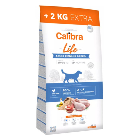 CALIBRA Life Adult Medium Breed Chicken granule pre psov 12 + 2 kg ZADARMO