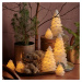 LED dekoratívne svetlo Carla, biely voskový stromček 16cm
