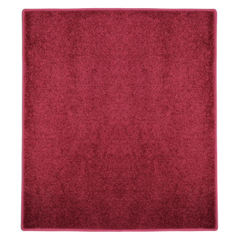 Kusový koberec Eton vínově červený čtverec - 200x200 cm Vopi koberce