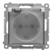 Zásuvka 2P+Z/16A/250V IP44 s krytkou (transparent) (PS) SCHUKO svetlá sivá SIMON55 (Simon)