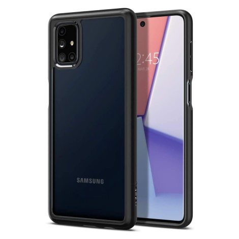 Samsung Galaxy M51 SM-M515F, Plastový zadný kryt + silikónový rám, Spigen Ultra Hybrid, priehľad