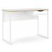 Tvilum Biely písací stôl EFREM PLUS 513 s 1 zásuvkou a doskou v dekore dub