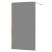 MEXEN/S - KIOTO Sprchová zástena WALK-IN 70x200 cm 8 mm, zlatá, dymové sklo 800-070-101-50-40