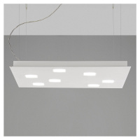 Fabbian Quarter – biele LED závesné svietidlo 7-pl