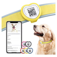 PawView inteligentná známka pre psy srdce - žlutá