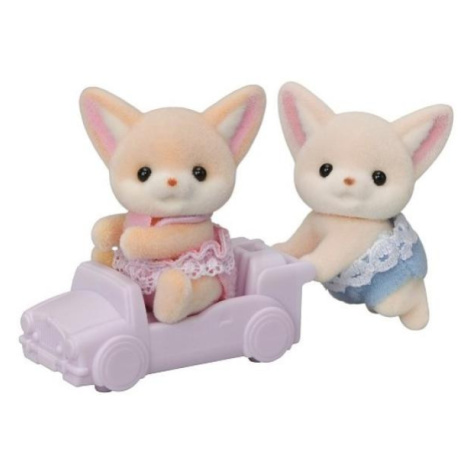 Sylvanian Families Dvojčatá líšky Fenek s autíčkom