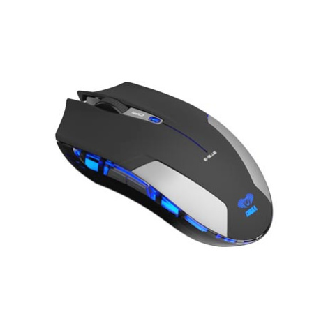 E-blue Myš Cobra Jr. EMS609BKAA, 1750DPI, 2.4 [GHz], optická, 6tl., bezdrátová, černá, 2 ks AAA