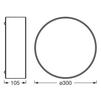 Stropné svietidlo Ledvance Orbis Paris Ø 30 cm biele