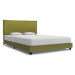 Rám postele zelený textil 140 × 200 cm