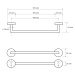 Sapho Sapho, X-ROUND BLACK držiak na uteráky 450mm, chróm, XR402B