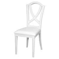 Estila Exkluzívna provensálska jedálenská stolička Belliene z masívu v bielom farebnom prevedení