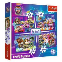 Trefl Puzzle Labková patrola Hrdinovia, 4v1 (35, 48, 54, 70 dielikov)