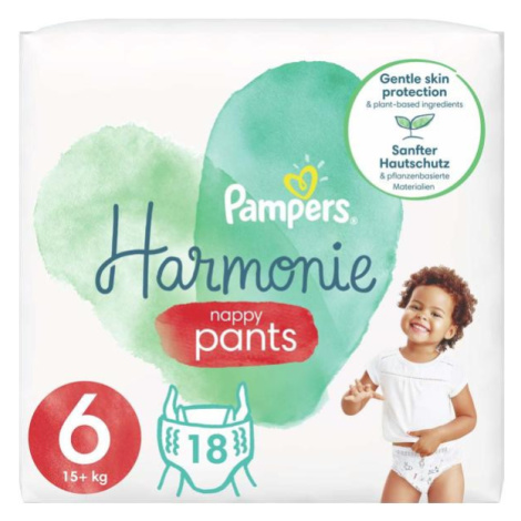 PAMPERS Harmonie Plienkové nohavičky Veľkosť 6, 18 ks, 15  kg+