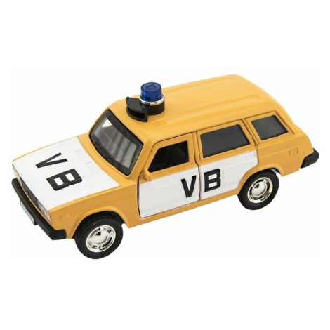 Policajné auto VB combi kov/plast na spätné natiahnutie na batérie so zvukom Teddies