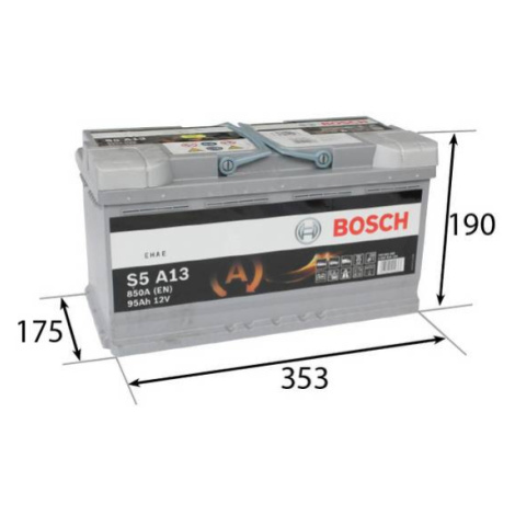 BOSCH S5 95 Ah Autobatéria 12V , 850 A, 0 092 S5A 130