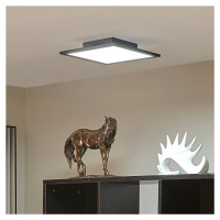 Lindby LED panel Lamin, čierny, 30 cm, hliník, CCT, diaľkové ovládanie