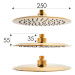 Erga Oman, sprchová súprava s termostatickou batériou a dažďovou hlavicou 25 cm, zlatá lesklá, E