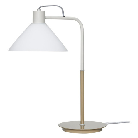 Biela stolová lampa so skleneným tienidlom (výška 44 cm) Spot – Hübsch