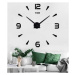 3D Nalepovacie hodiny DIY Clock XL Novo 90-130cm