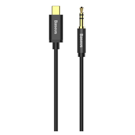 Audio kábel Baseus Yiven Aux M01 z USB-C na Aux 3,5mm 1,2 m čierny