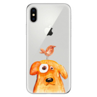 Odolné silikónové puzdro iSaprio - Dog And Bird - iPhone X