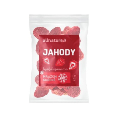 ALLNATURE Jahody mrazom sušené lyofilizované plody 20 g