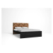 Čierna/v prírodnej farbe dvojlôžková posteľ 160x200 cm Gio – Marckeric