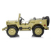 mamido  Detský elektrický vojenský Jeep Willys 4x4 trojmiestny béžový