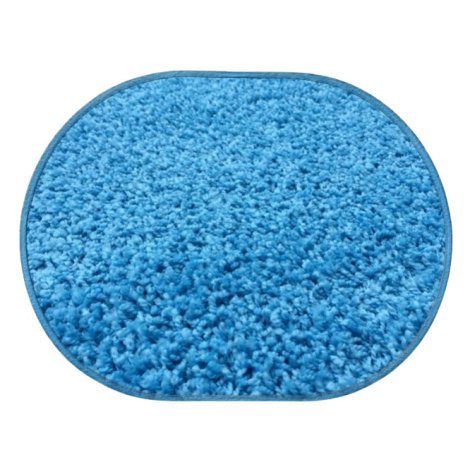 Kusový koberec Color shaggy modrý ovál - 120x160 cm Vopi koberce