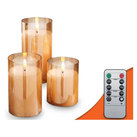 Vosková LED sviečka MOON IN THE ROOM ML92 sada 3ks