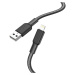 Kábel HOCO Jaeger X69, USB na Lightning 8-pin 2,4A, 1m, čierno-biely