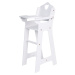 Dřevěná židlička pro panenky DOLL bílá