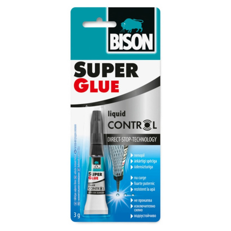 BISON Sekundové lepidlo SUPER GLUE CONTROL, 3 g