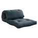 Modrosivý futónový matrac 70x200 cm Wrap Petroleum/Dark Grey – Karup Design