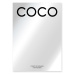 Nastenné zrkadlo 50x70 cm Coco Chanel - Little Nice Things