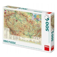 Puzzle Mapa Českej Republiky 47x33cm 500 dielikov v krabici 33x23x3,5cm