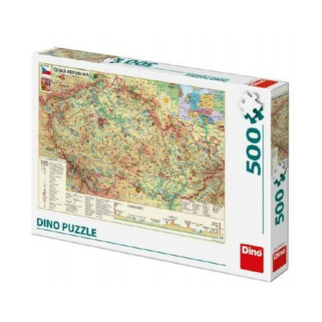 Puzzle Mapa Českej Republiky 47x33cm 500 dielikov v krabici 33x23x3,5cm
