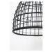 Čierne stropné svietidlo s ratanovým tienidlom ø 34 cm Puerto - Light & Living