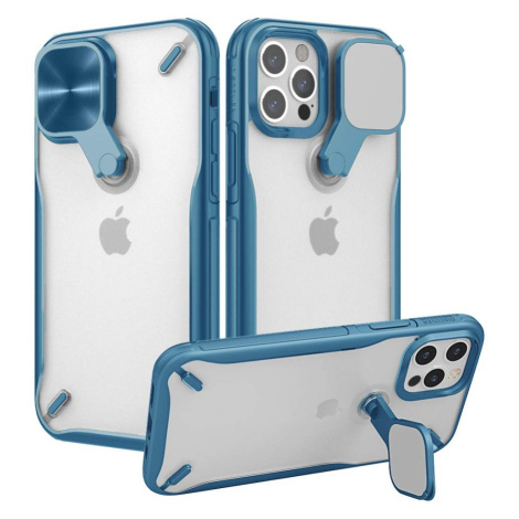 Apple iPhone 12 Pro Max, Plastový chrbát + silikónový rám, stredne odolný proti nárazu, so stoja