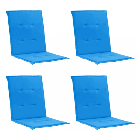 Vodeodolné podušky na záhradné stoličky 4 ks Dekorhome Modrá vidaXL