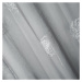 Sivá záclona so vzorom NORA2 na krúžkoch 140x250 cm