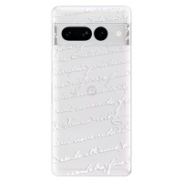 Odolné silikónové puzdro iSaprio - Handwriting 01 - white - Google Pixel 7 Pro 5G