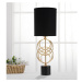 Čierna/v zlatej farbe stolová lampa s textilným tienidlom (výška  58,5 cm) Circly – Mauro Ferret