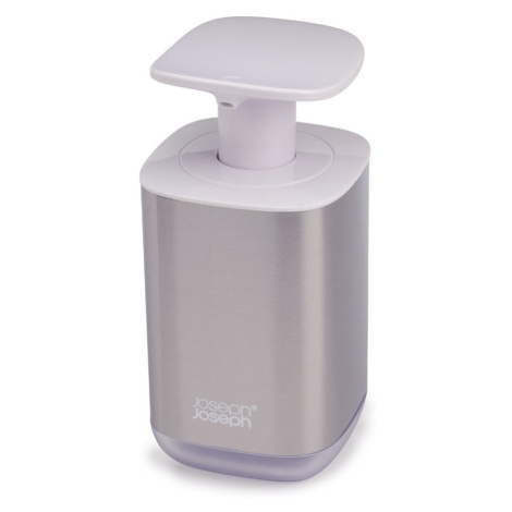 Nerezový dávkovač mydla Joseph Joseph Presto Steel 70532 – biely, 350 ml