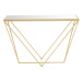 Konzolový stolík so sklenenou doskou v zlatej farbe 40x120 cm Farran – Premier Housewares