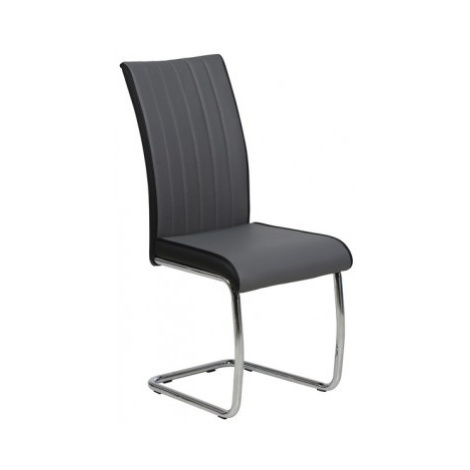 Jedálenská stolička Vertical, šedá/čierna ekokoža% Asko
