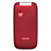 EVOLVEO EasyPhone FP, 2,8" výklopný mobilný telefón pre seniorov s nabíjacím stojanom (červený)